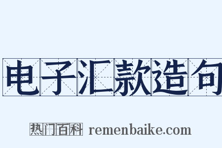 电子汇款造句是什么意思的图片